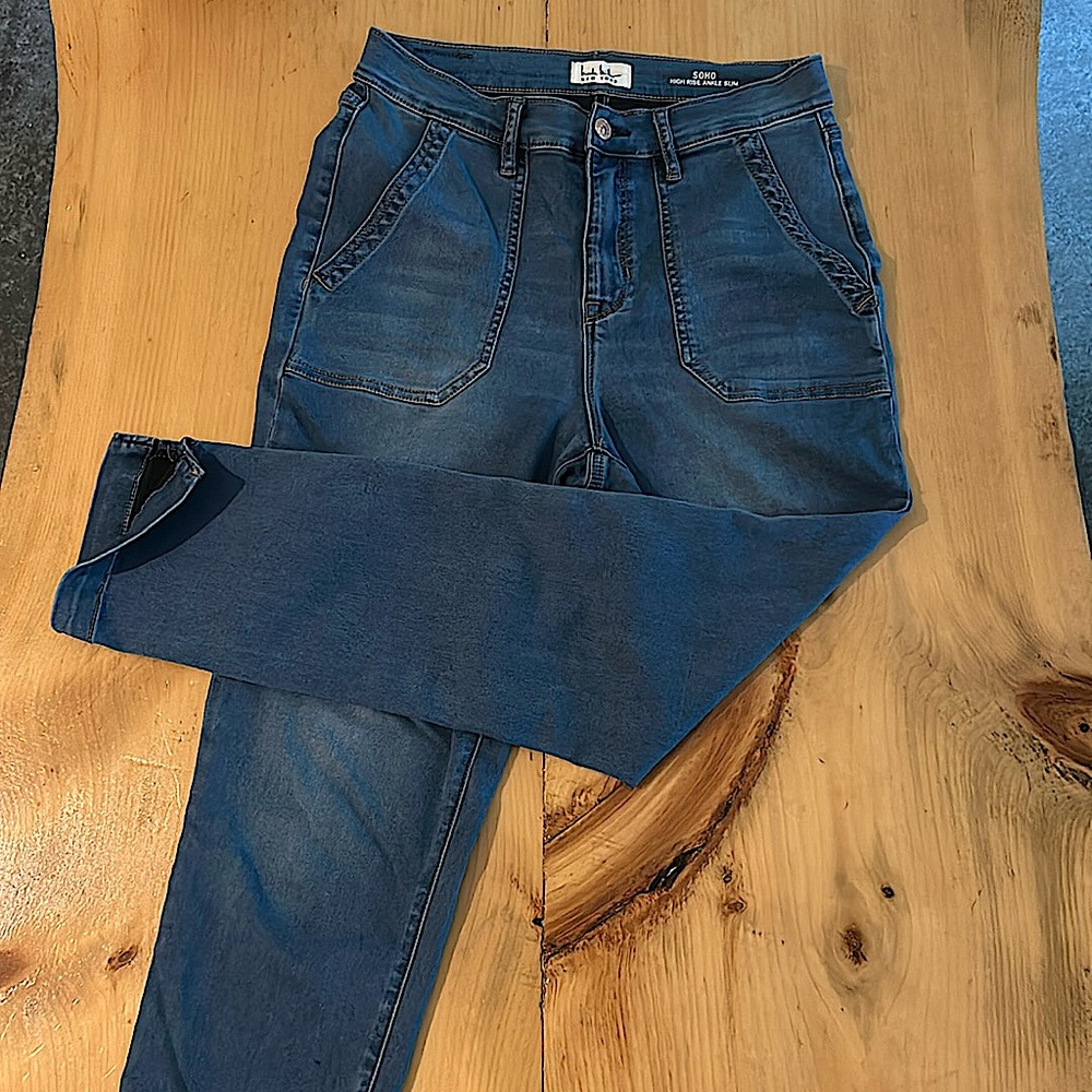 High rise ankle slim jeans